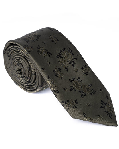 Green Micro Pattern Print Tie
