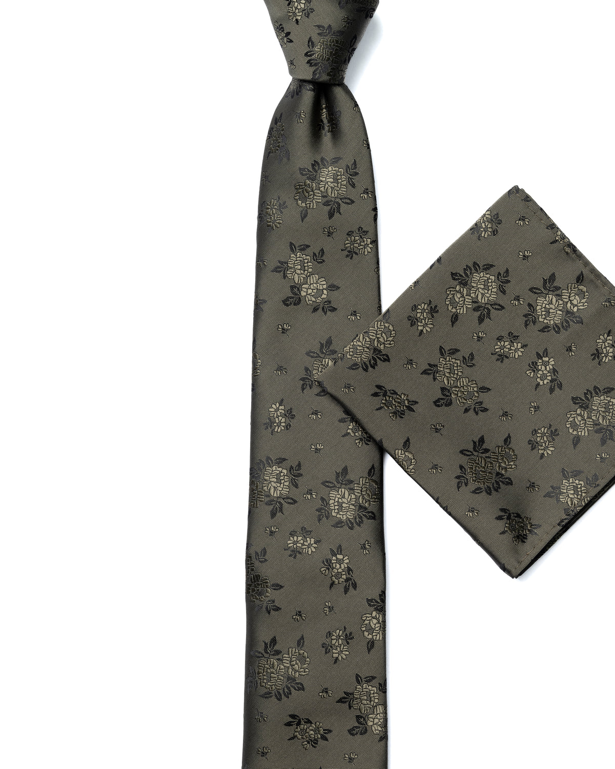 Green Micro Pattern Print Tie