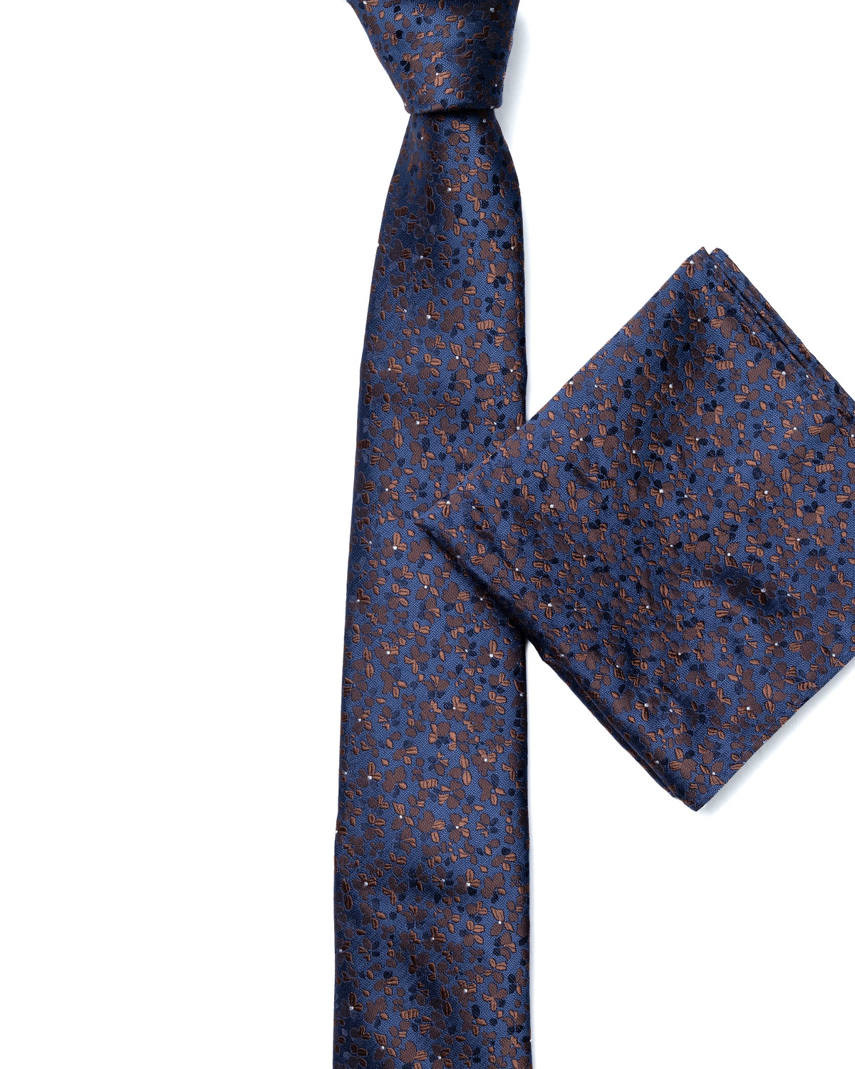 Navy and Brown Micro Pattern Tie