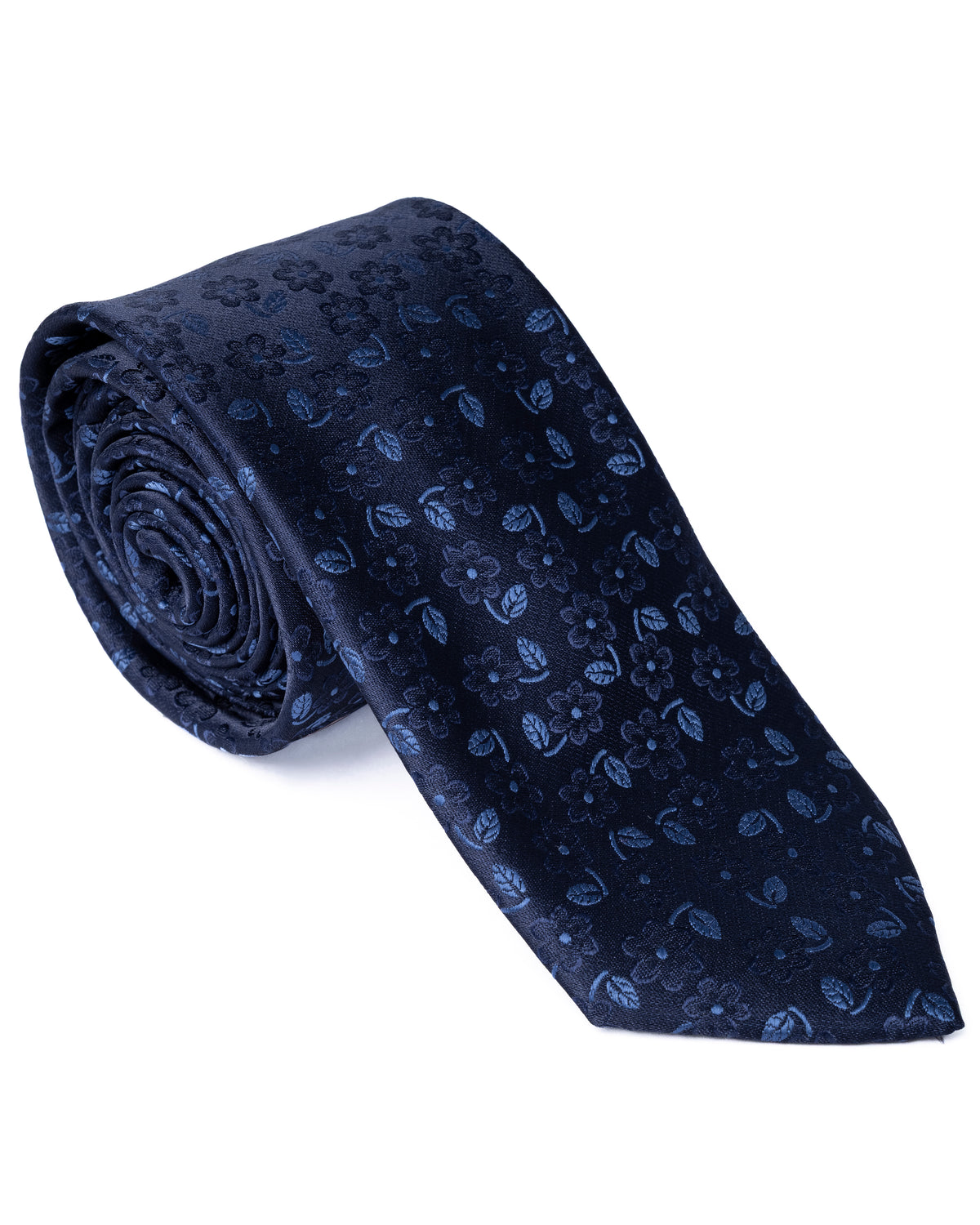 Blue Micro Pattern Print Tie