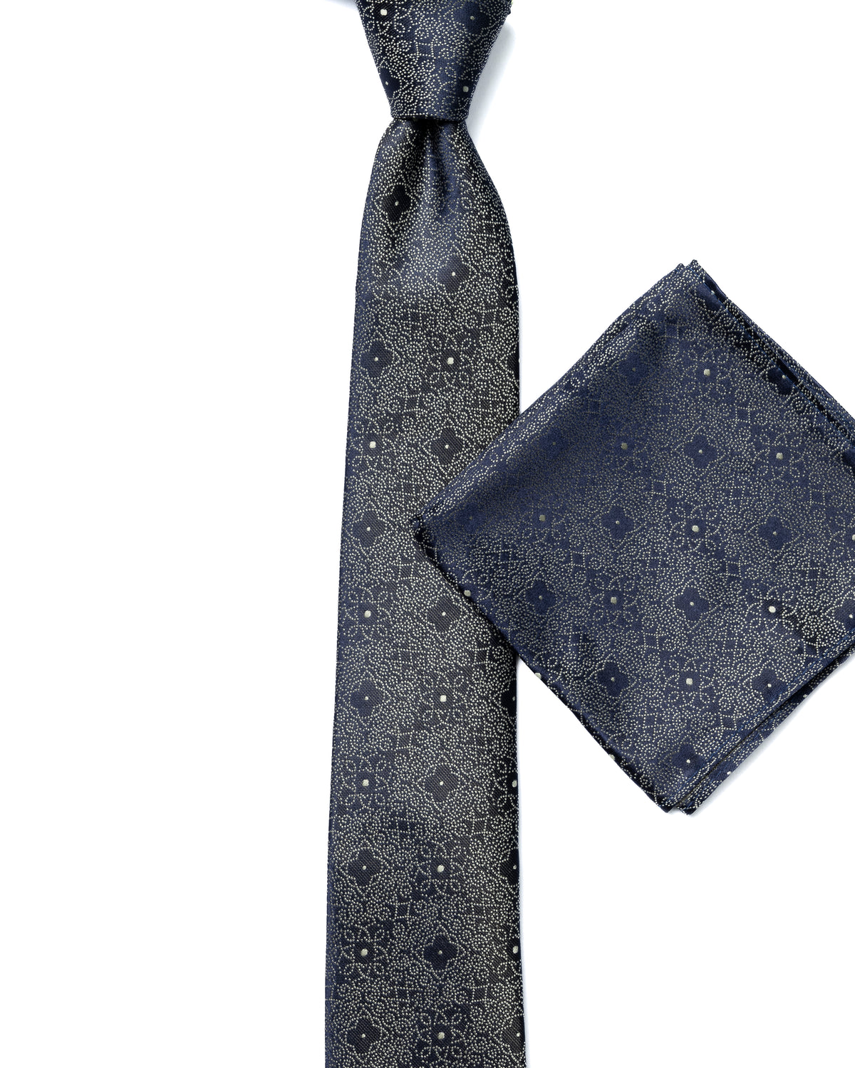 Black and Green Geometric Print Tie