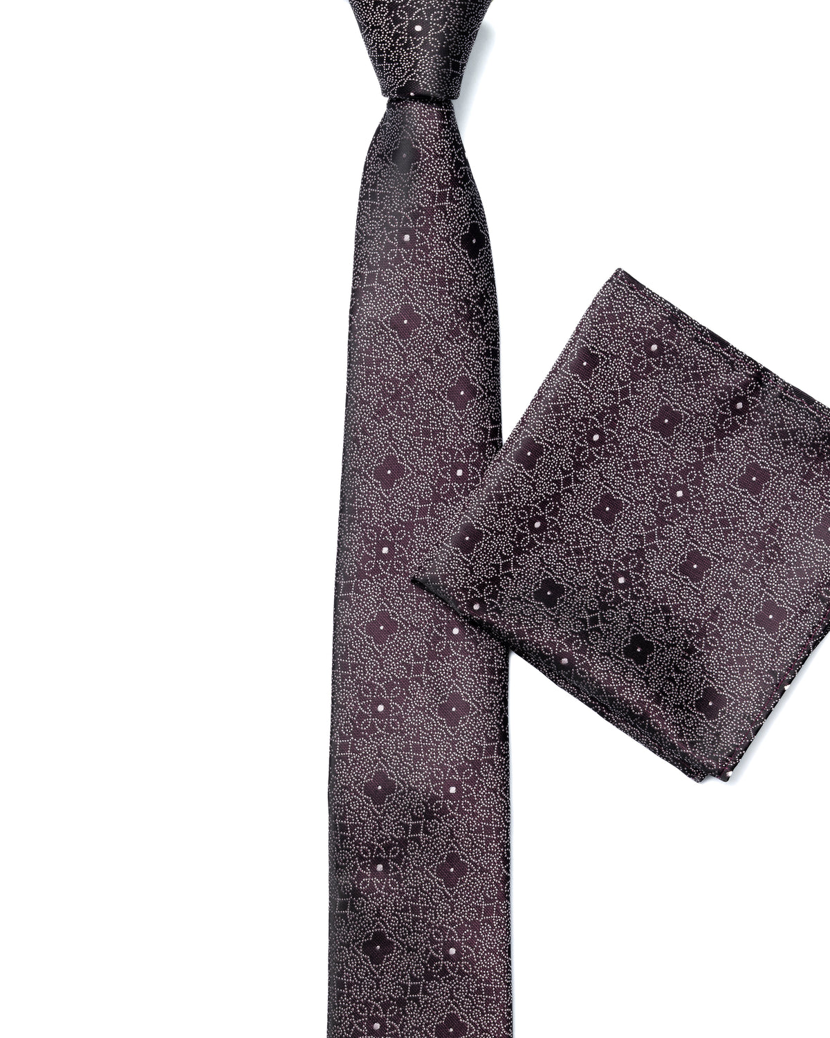 Black and Pink Geometric Print Tie