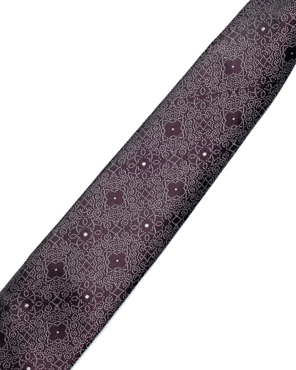 Black and Pink Geometric Print Tie