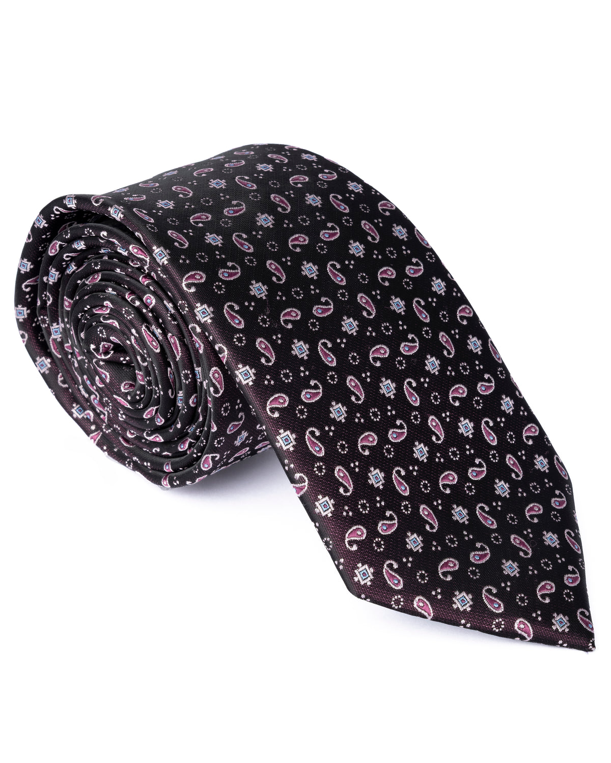 Burgundy Micro Paisley Tie