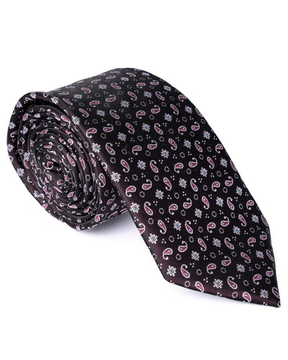 Burgundy Micro Paisley Tie