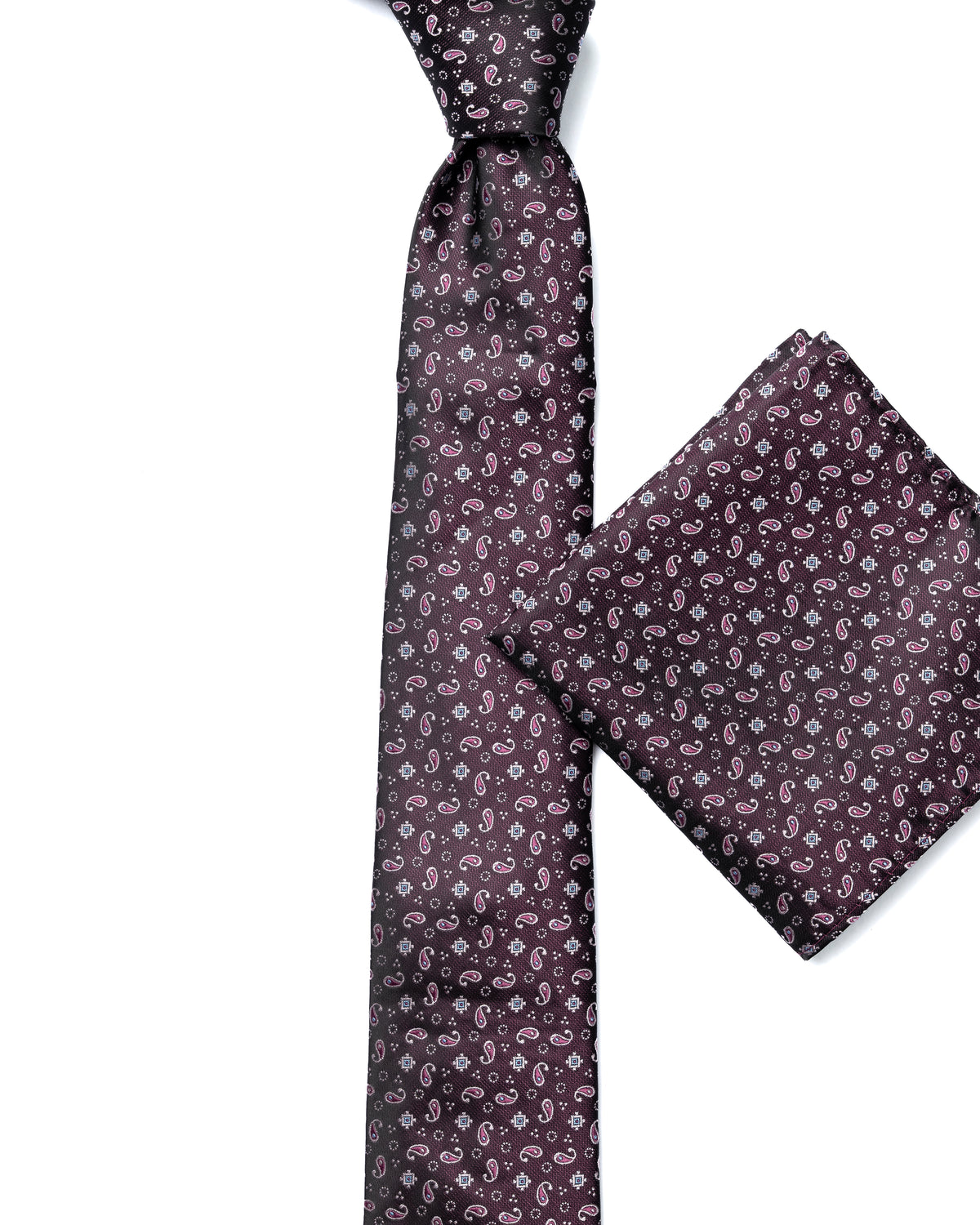 Burgundy Micro Paisley Tie