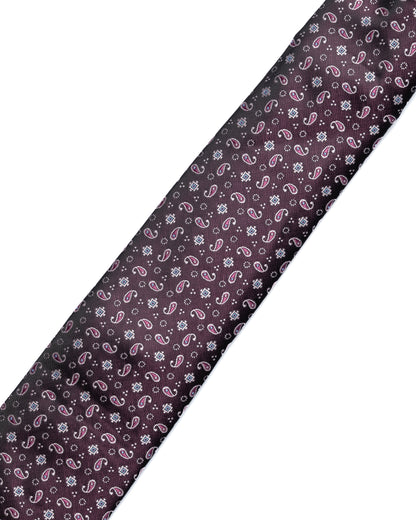Burgundy Micro Paisley Tie