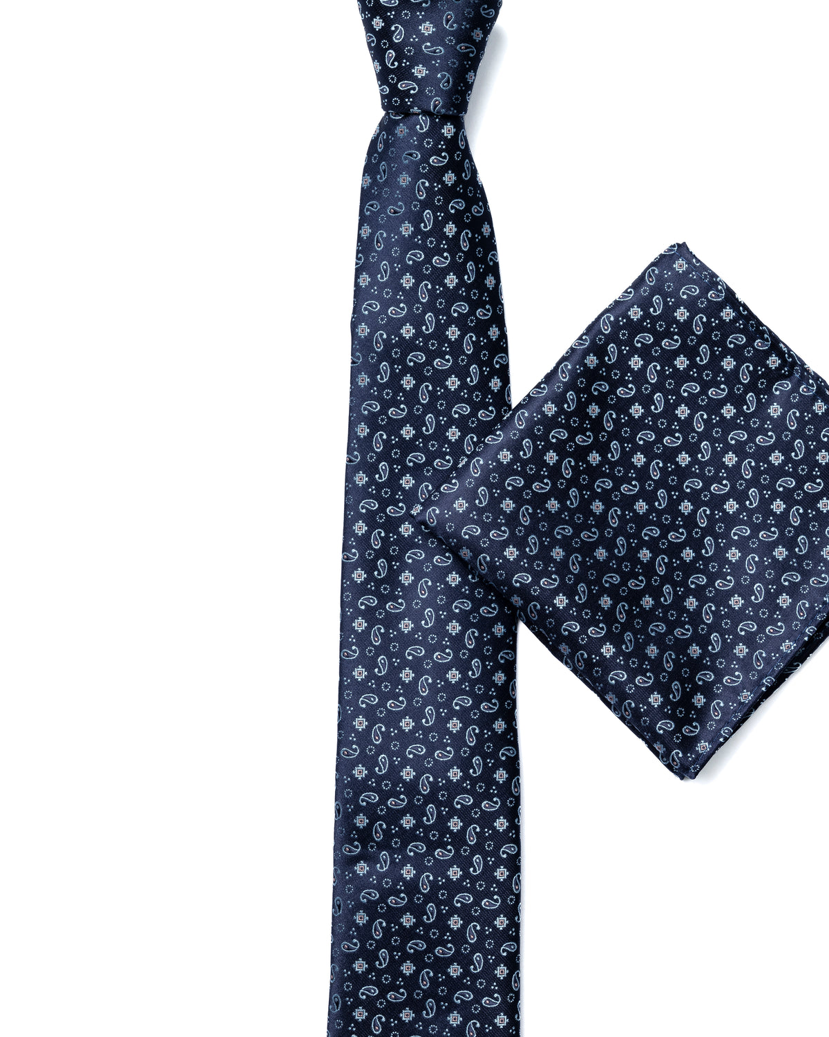 Navy Micro Paisley Tie