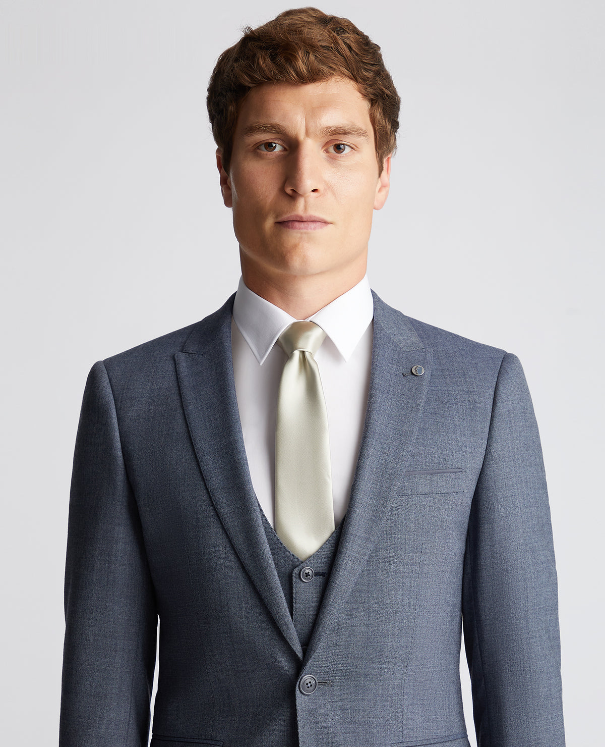 Man wearing a sand Plain Design Tie