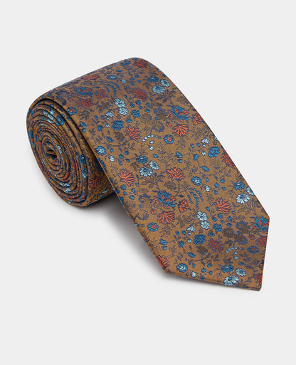 Man wearing a brown Floral Tie