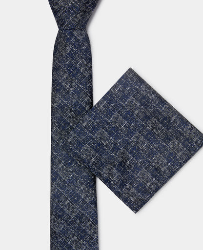 Man wearing a blue Semi-Plain Design Tie