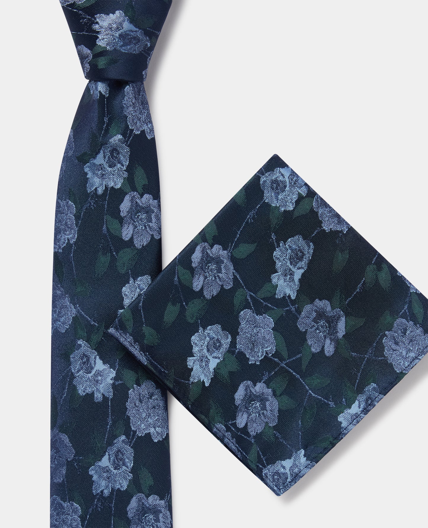 Floral Foliage Print Tie