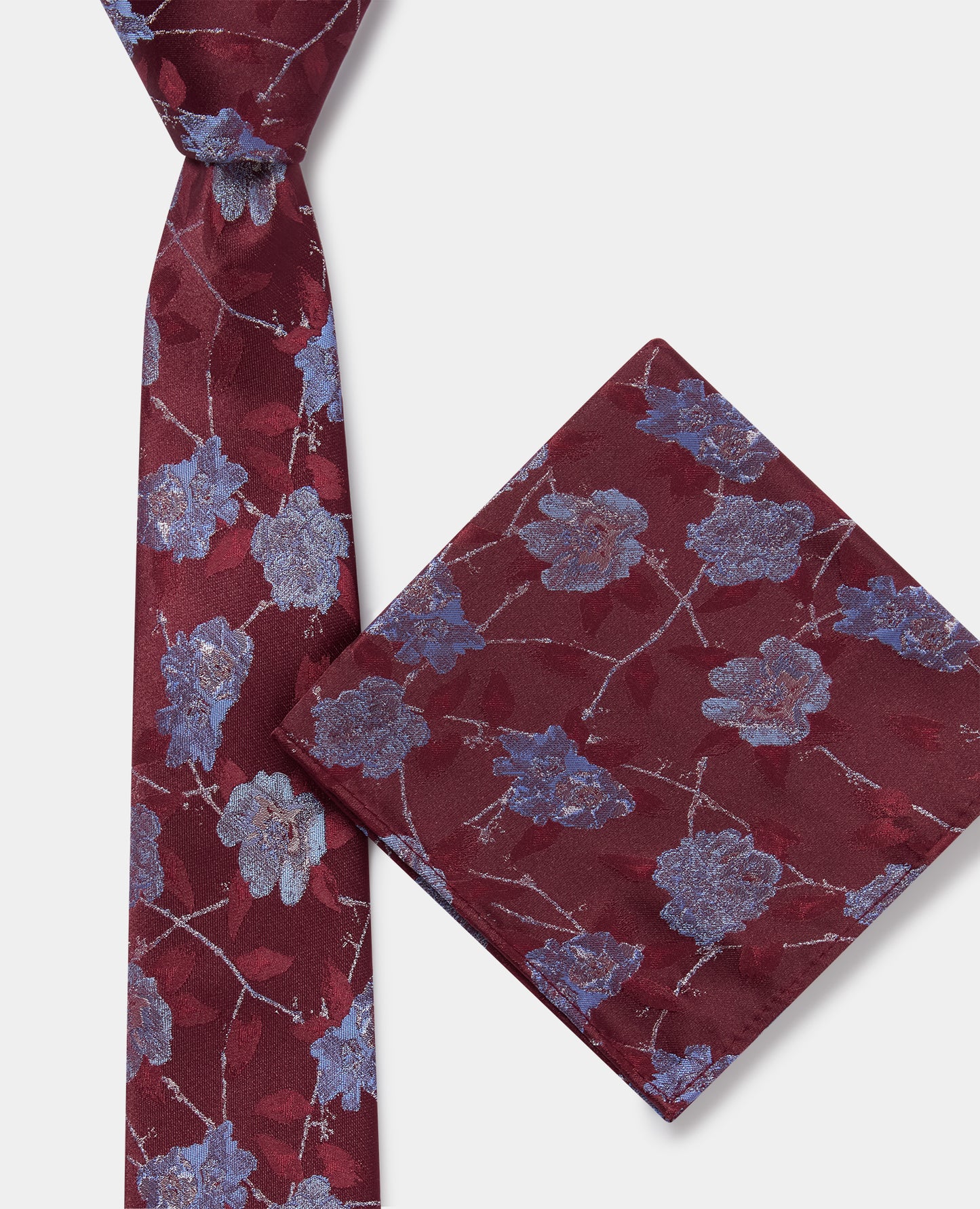 Floral Foliage Print Tie