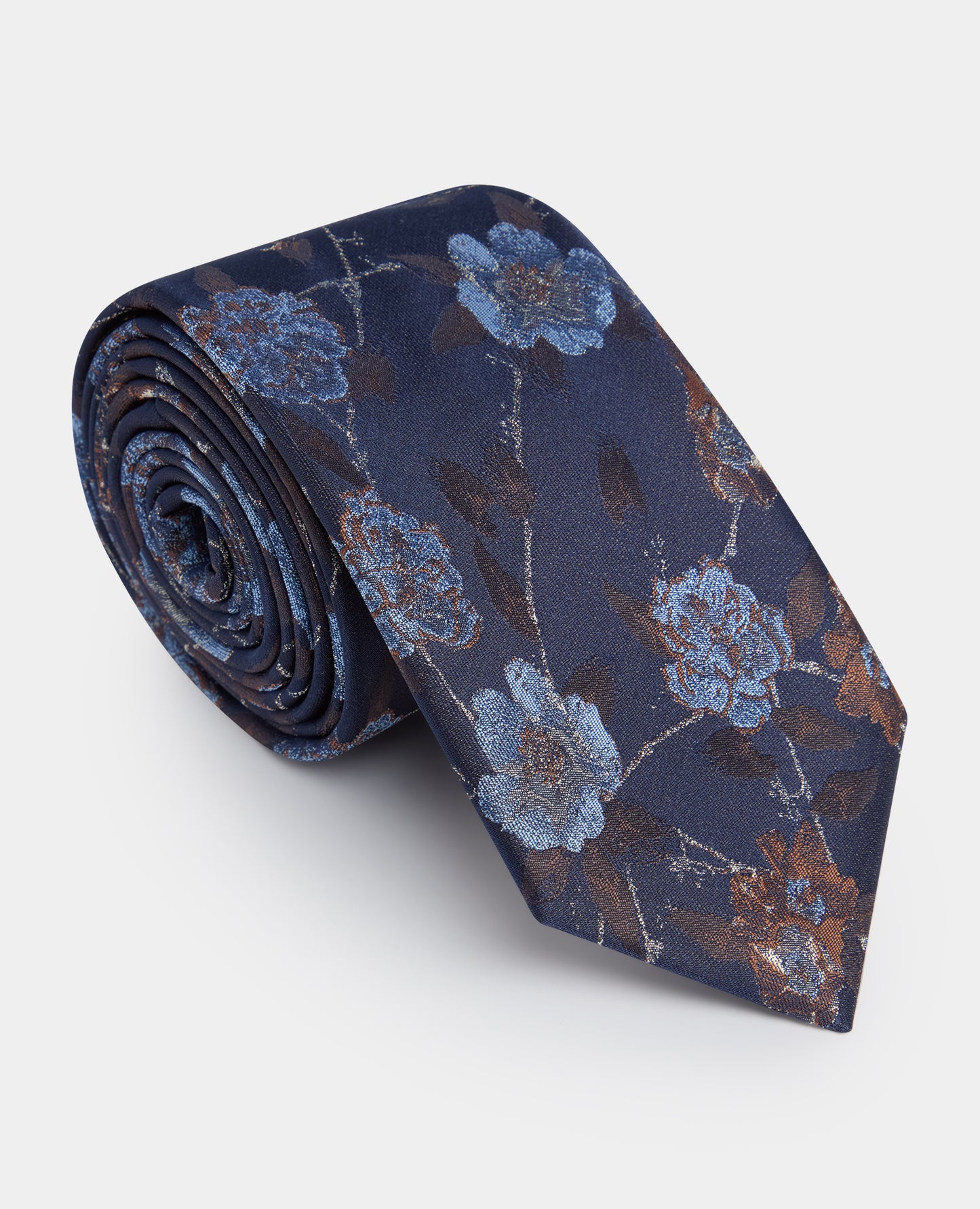 Floral Foliage Print Tie