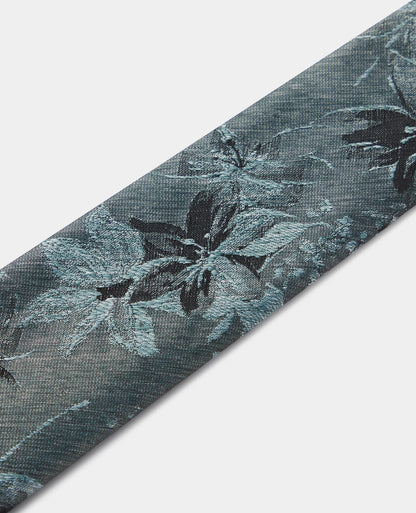 Man wearing a green Shaded Floral Print Tie