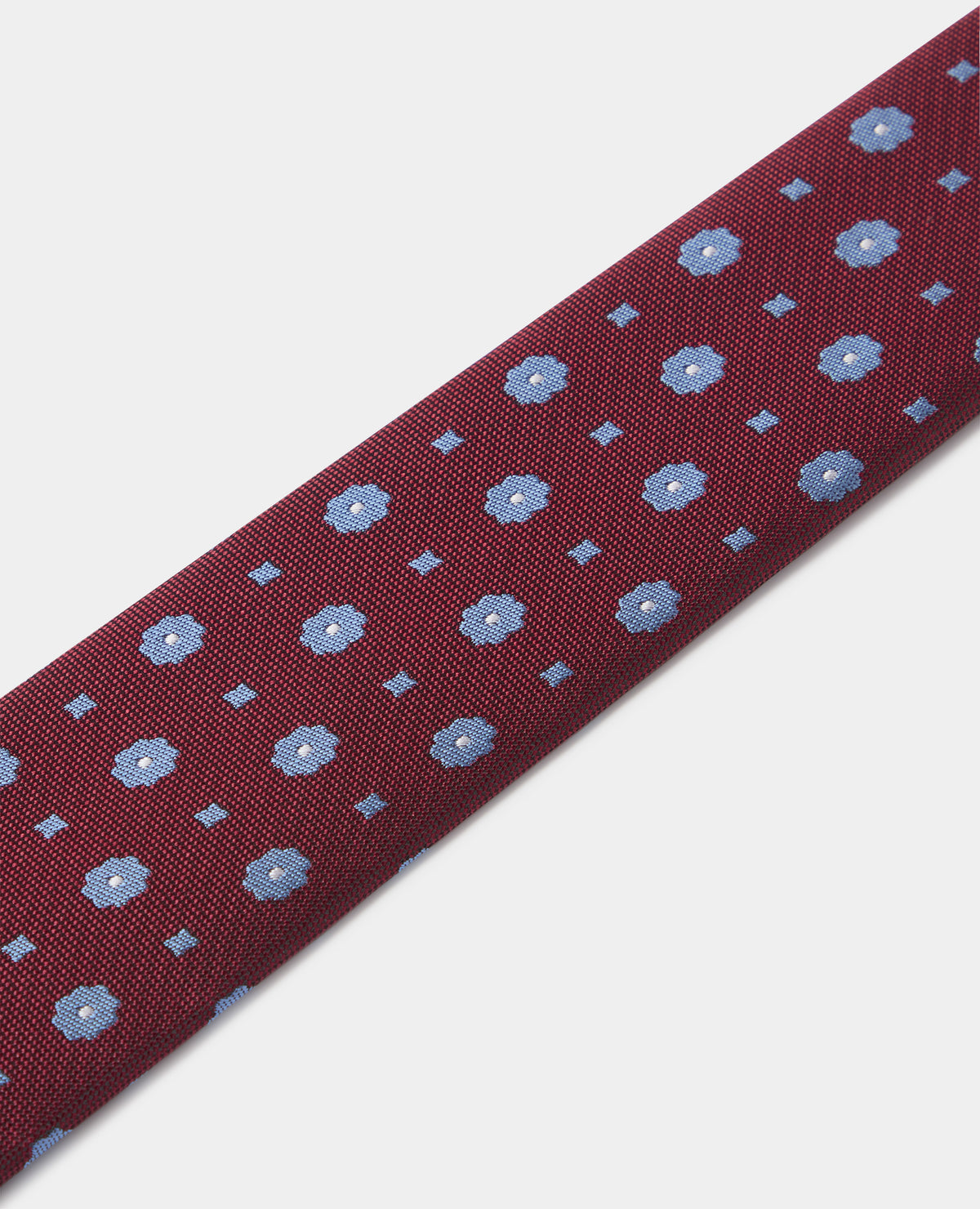 Man wearing a red Micro-Pattern Print Tie