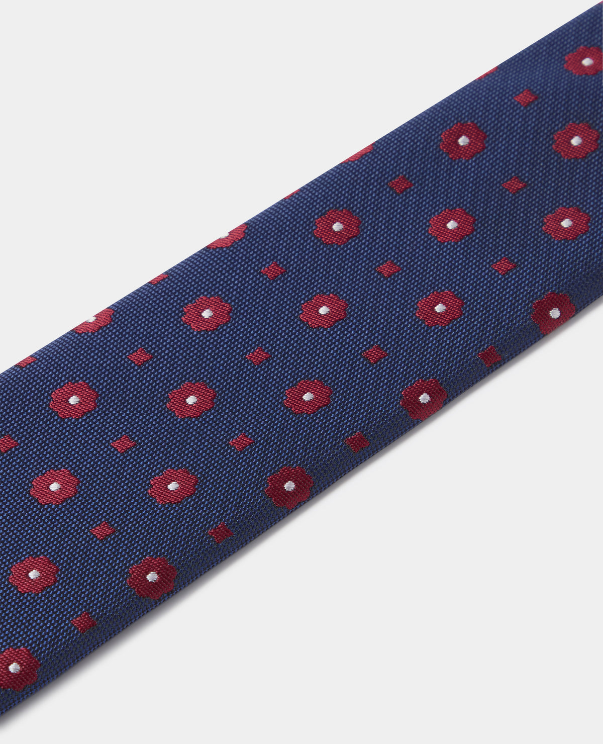 Man wearing a navy Micro-Pattern Print Tie