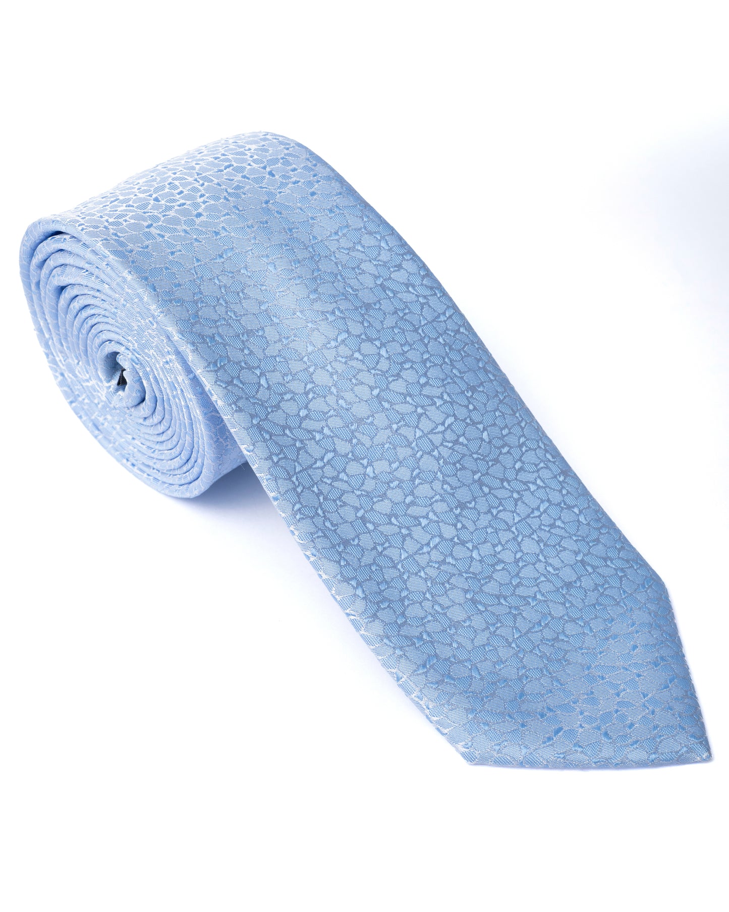 Blue Micro Pattern Print Tie