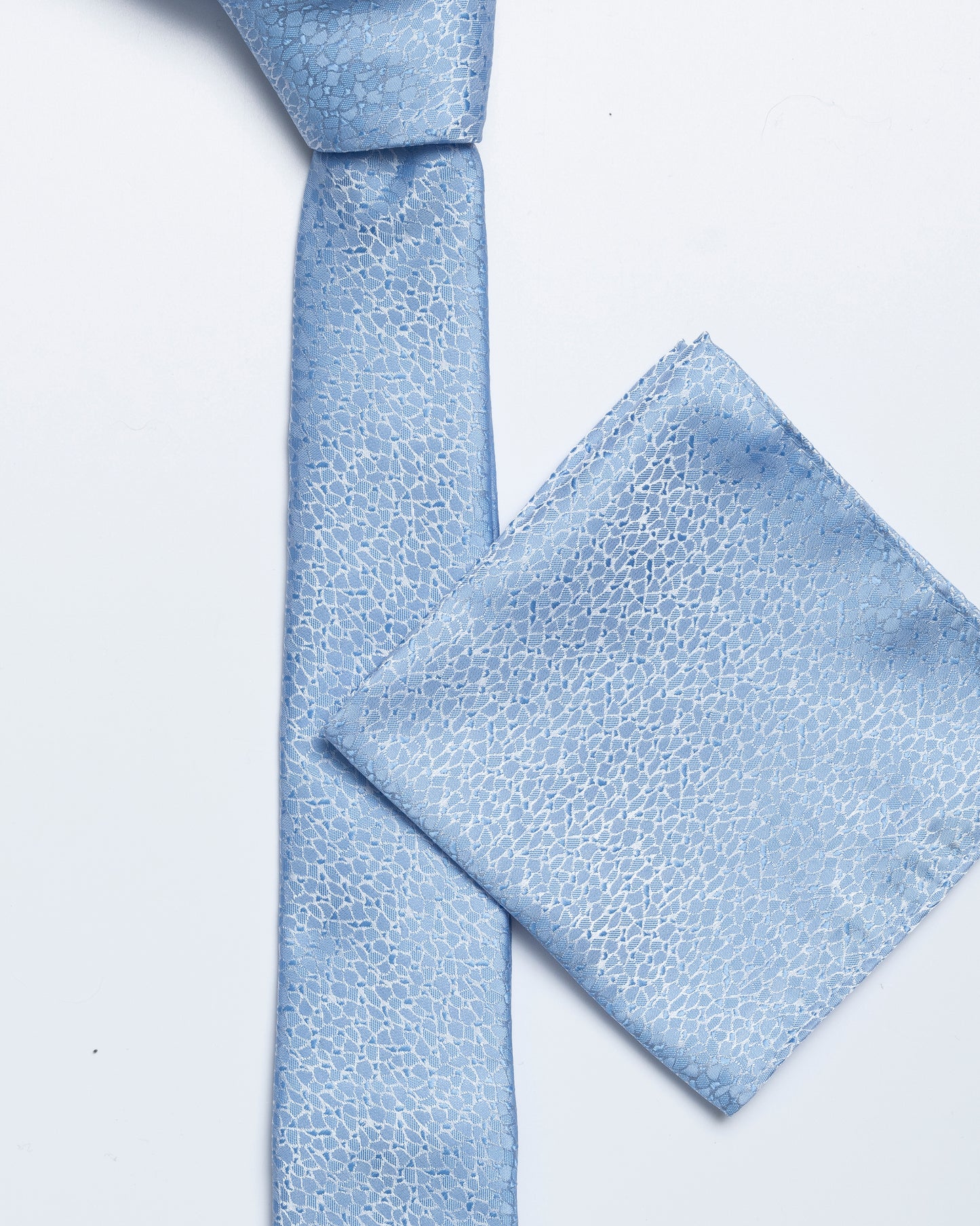 Blue Micro Pattern Print Tie