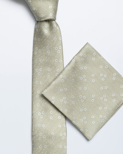 Green Floral Tie