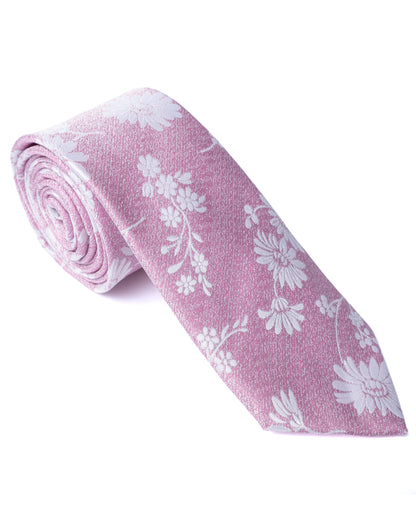 Pink Floral Tie