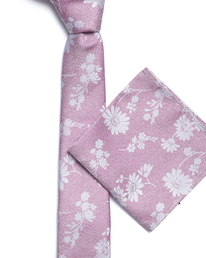 Pink Floral Tie