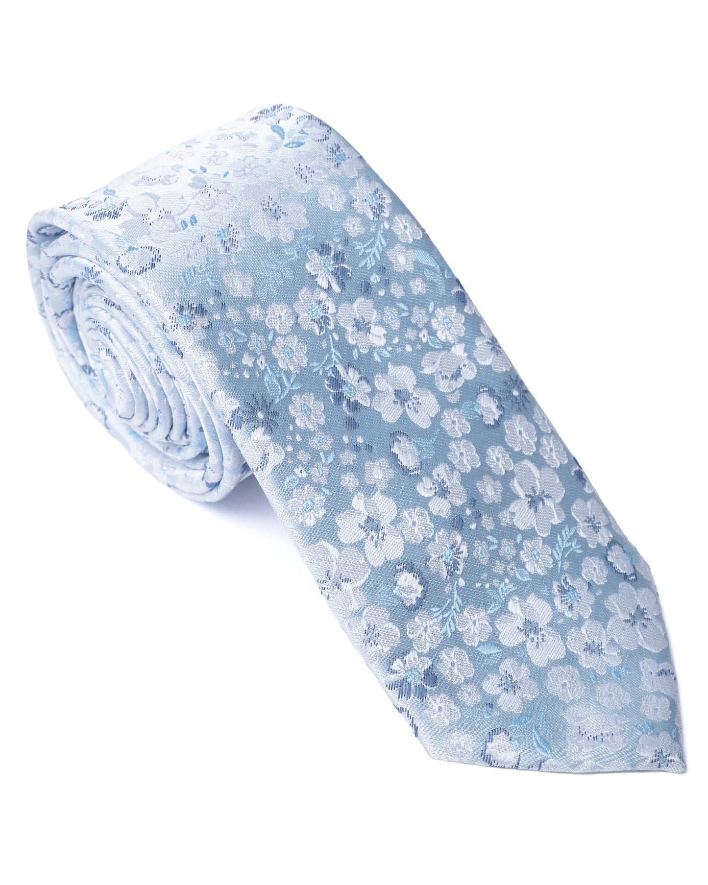 Blue Floral Print Tie