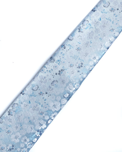 Blue Floral Print Tie