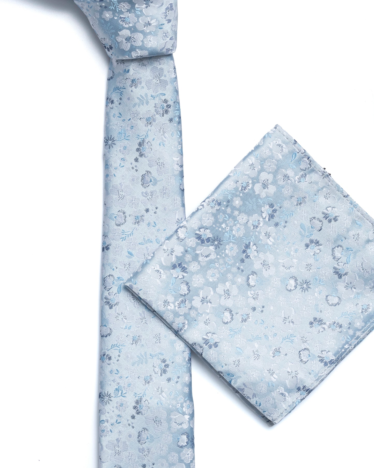 Blue Floral Print Tie
