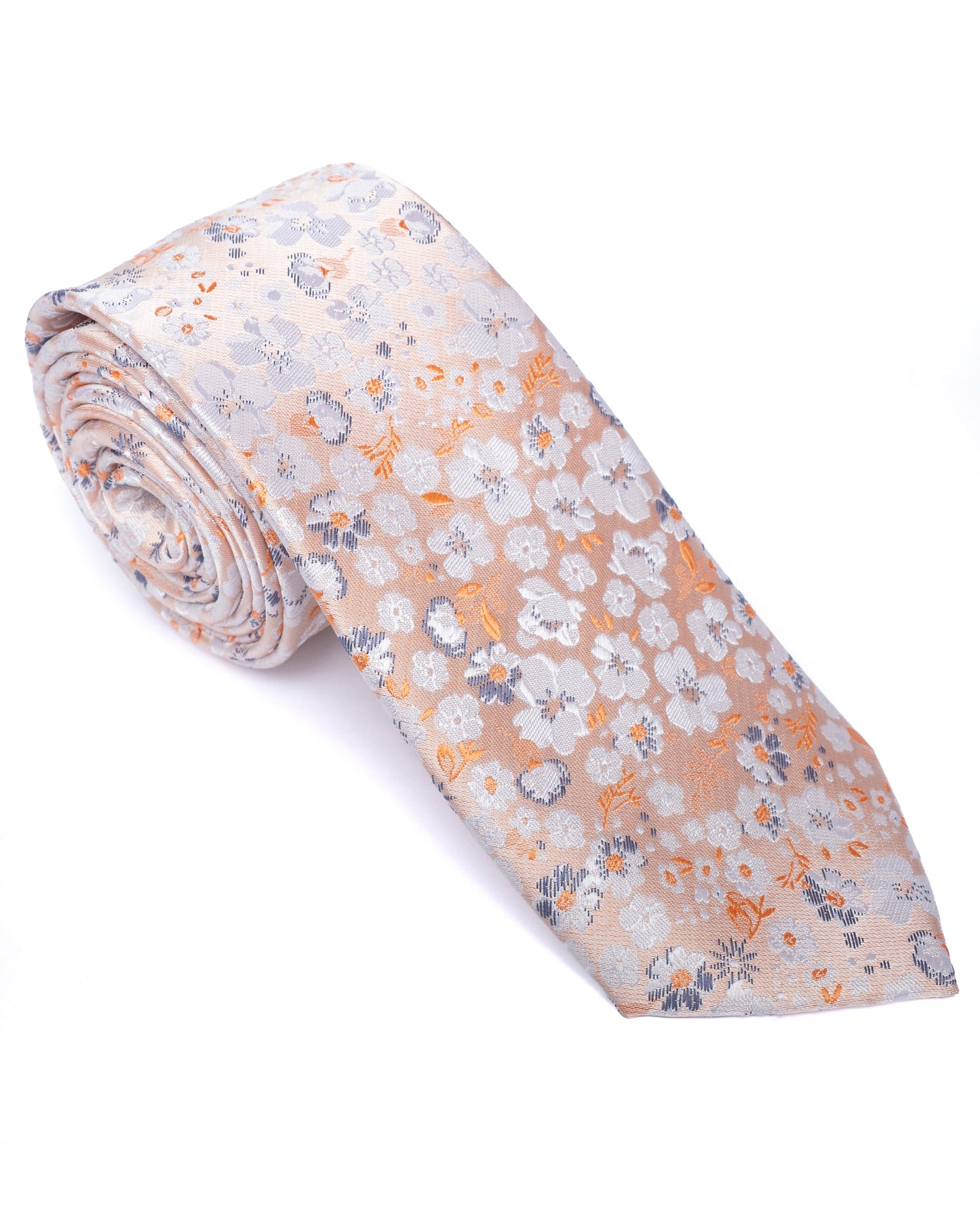 Ivory Floral Print Tie