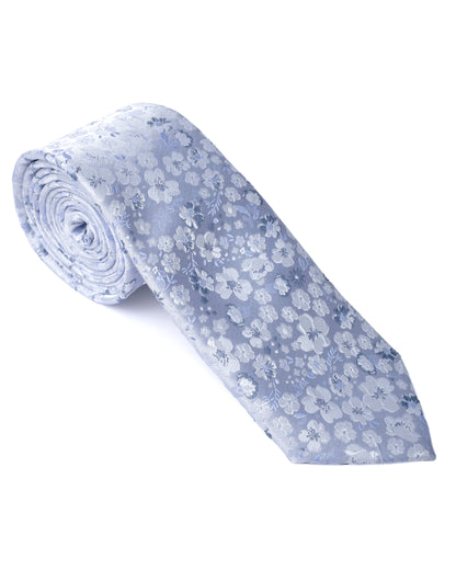 Lilac Floral Print Tie