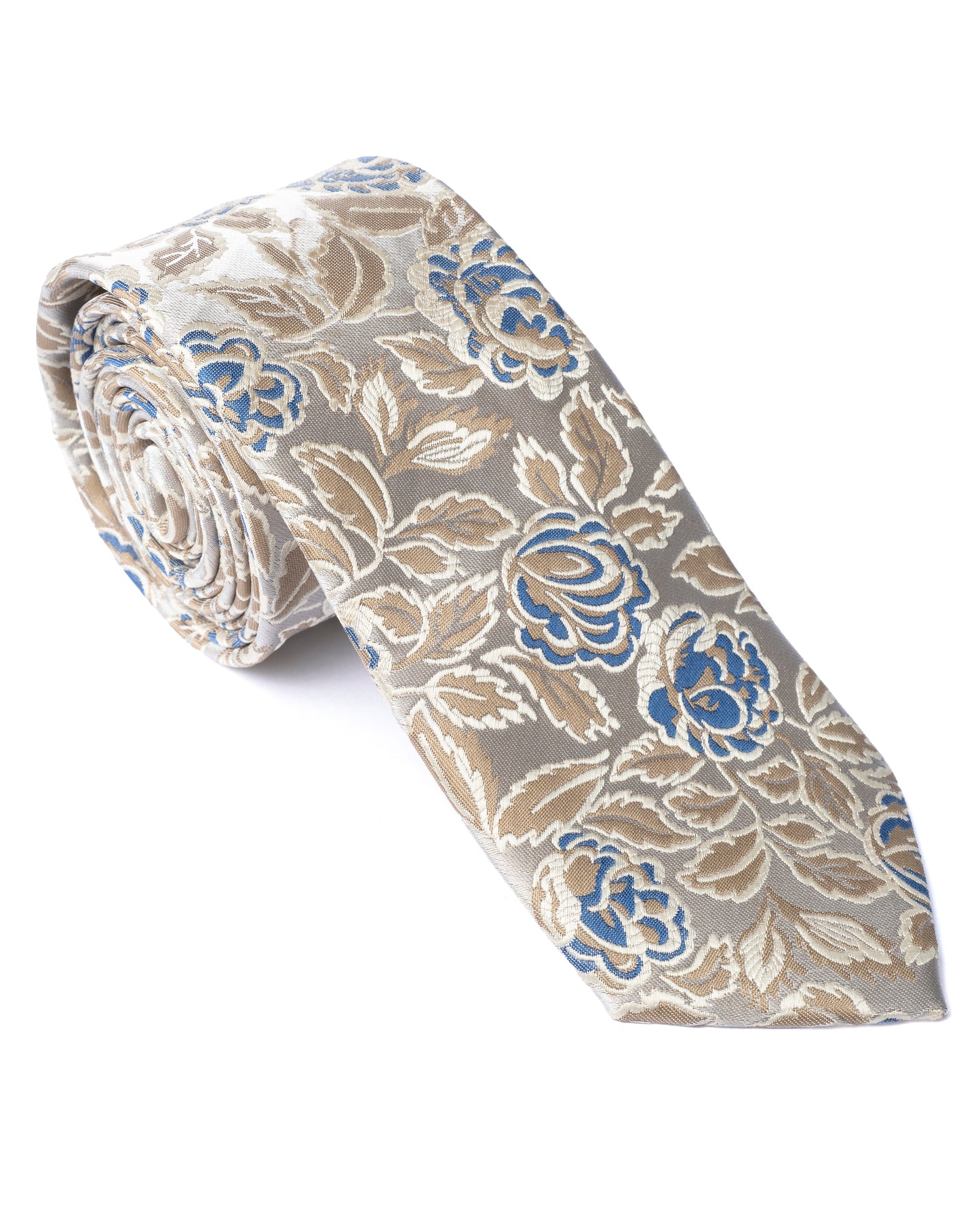 Biege Floral Tie