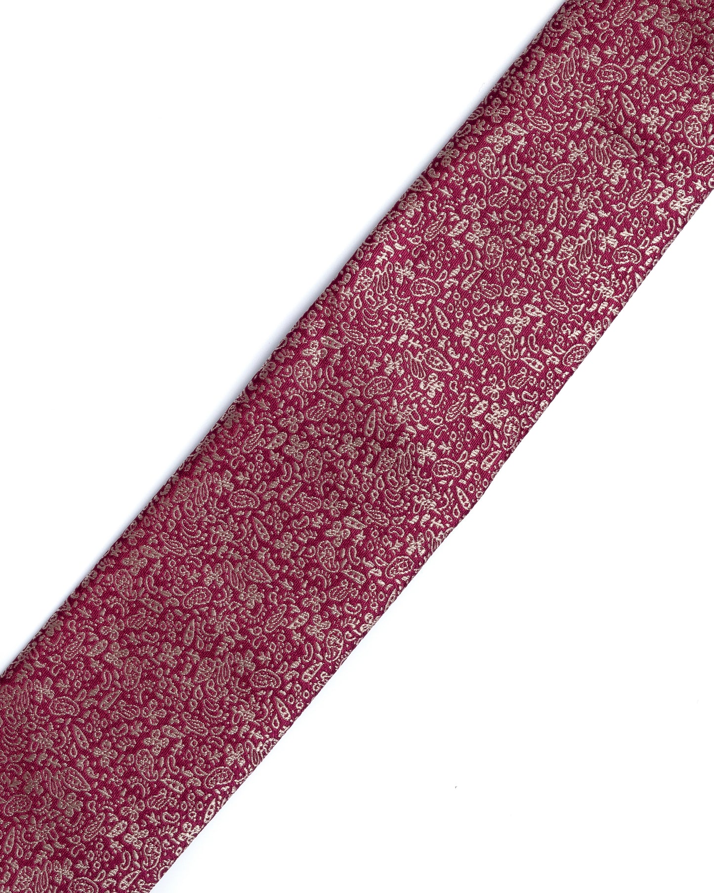 Dark Red Micro Pattern Print Tie
