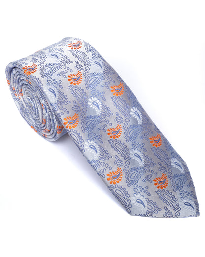 Grey Paisley Tie