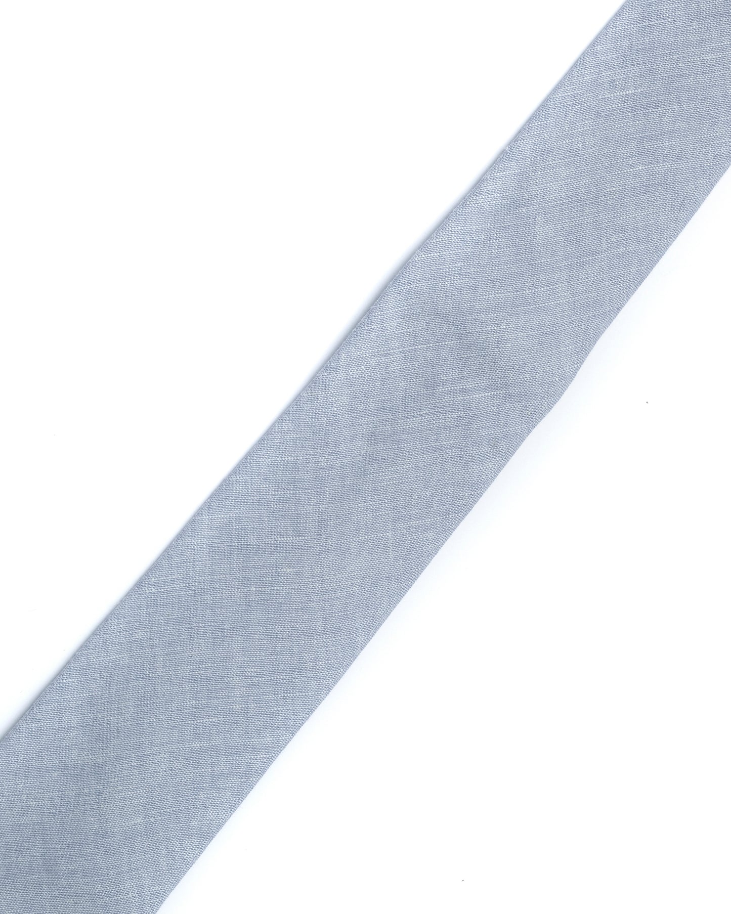 Blue Plain Linen Blend Tie