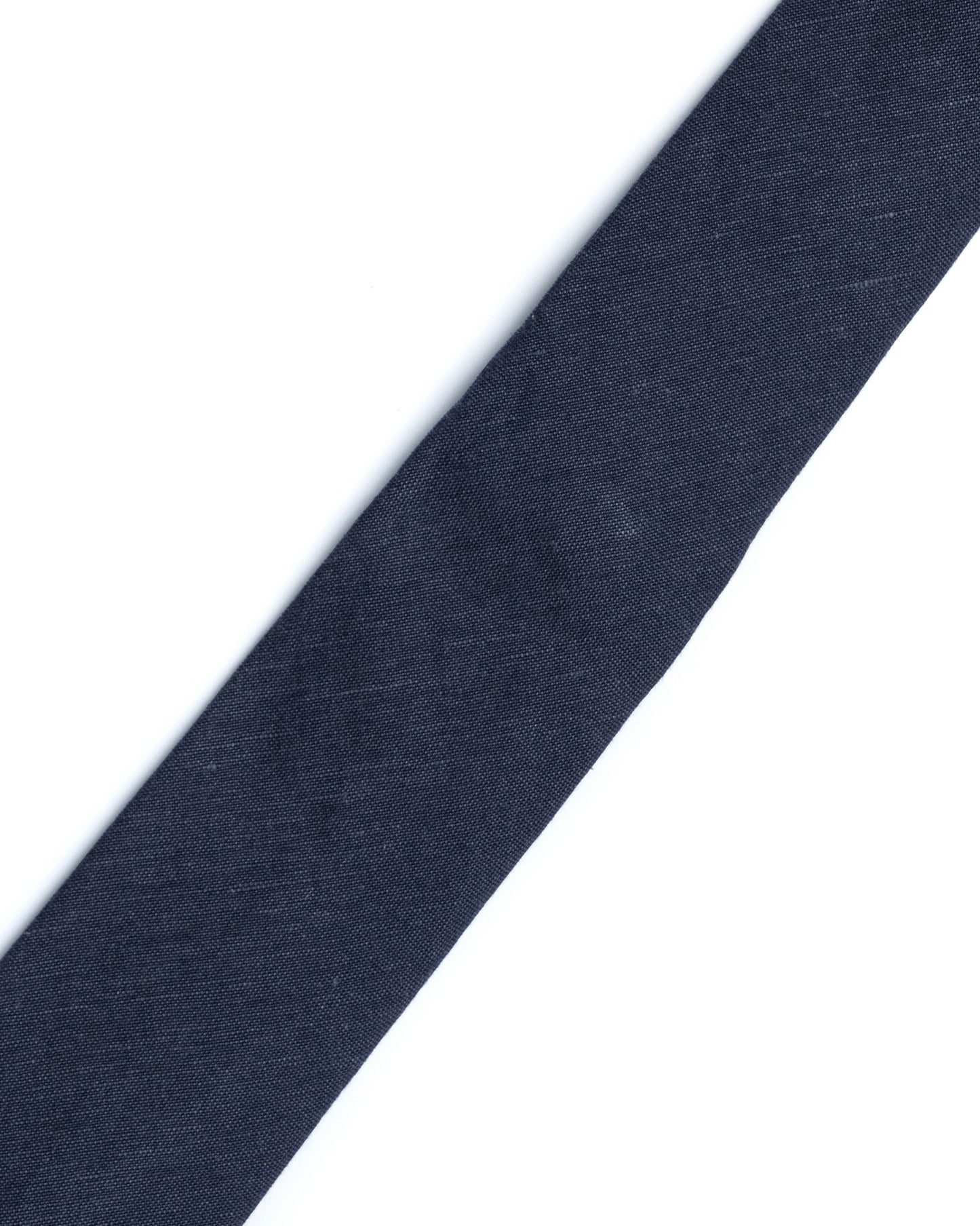 Navy Plain Linen Blend Tie