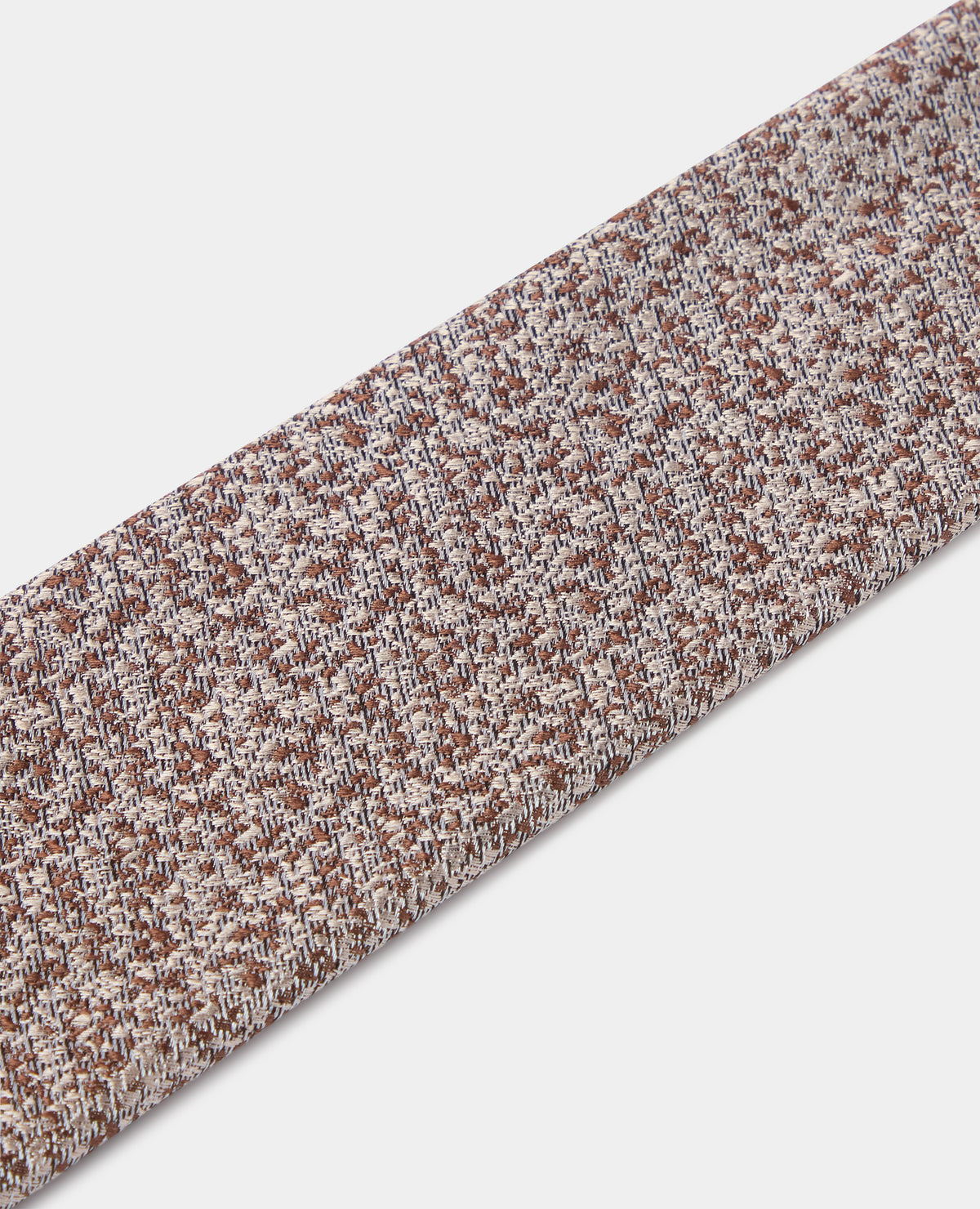 Man wearing a brown Abstract Print Silk Tie