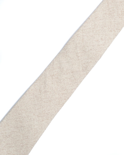 Brown Plain Cotton-Linen Tie