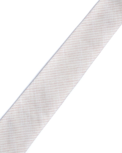 Stone Stripe Cotton-Linen Tie