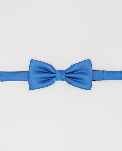 blue Plain Design Bow Tie