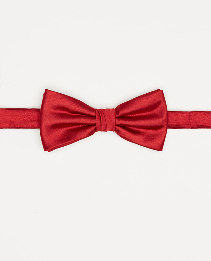 red Plain Design Bow Tie