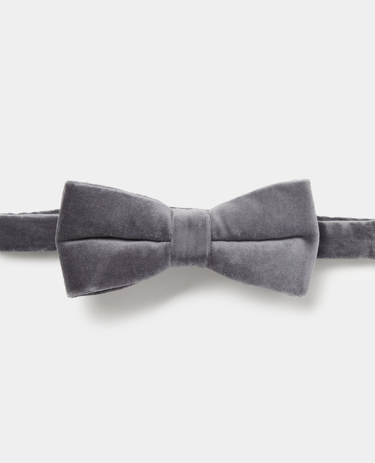 Grey Velvet Bow Tie