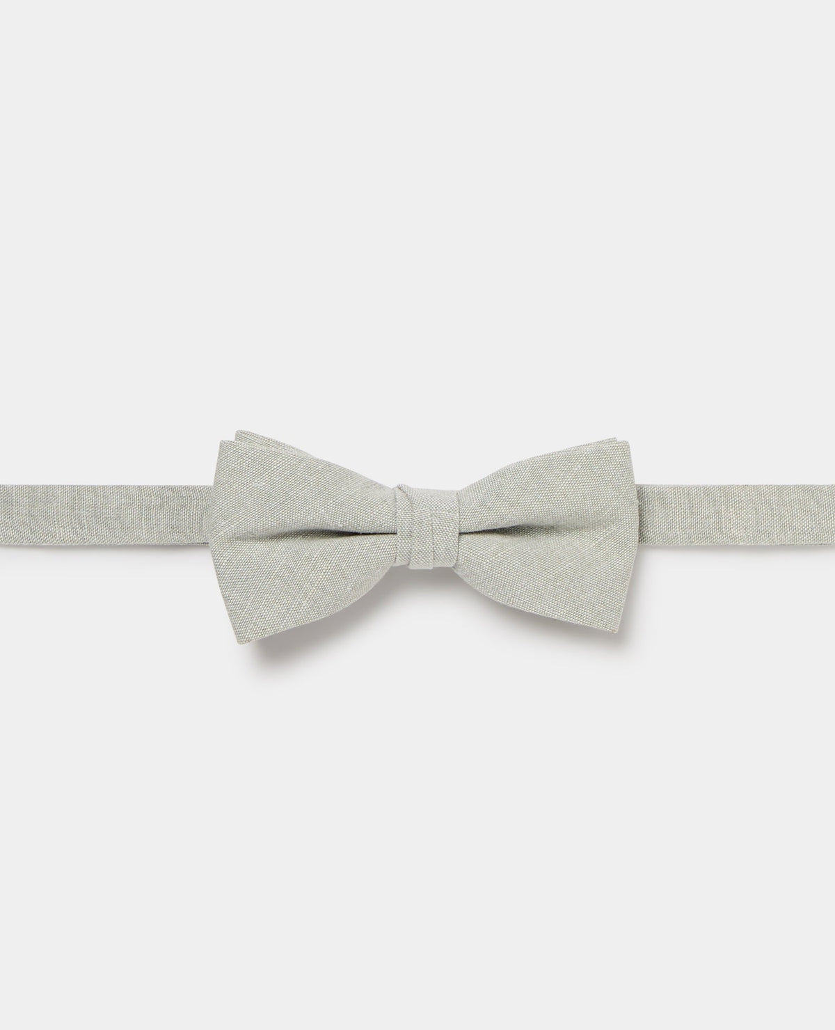 Man wearing a green Linen-Blend Bow Tie