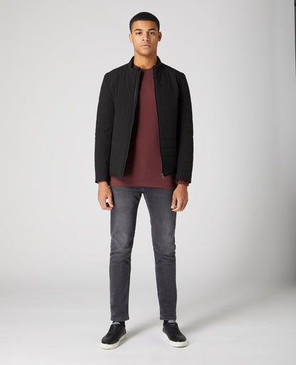 Tapered Fit Cotton-Stretch Long Sleeve T-Shirt