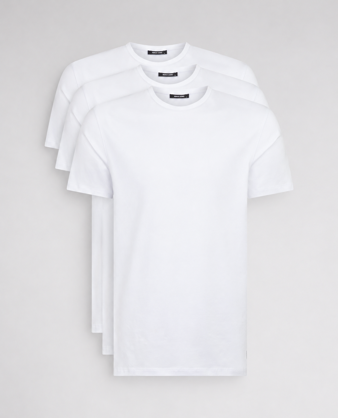 White Branded Stretch T-Shirt 3 Pack