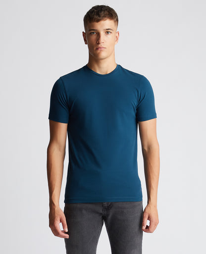 Tapered Fit Cotton-Stretch T-Shirt