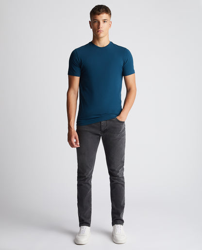 Tapered Fit Cotton-Stretch T-Shirt