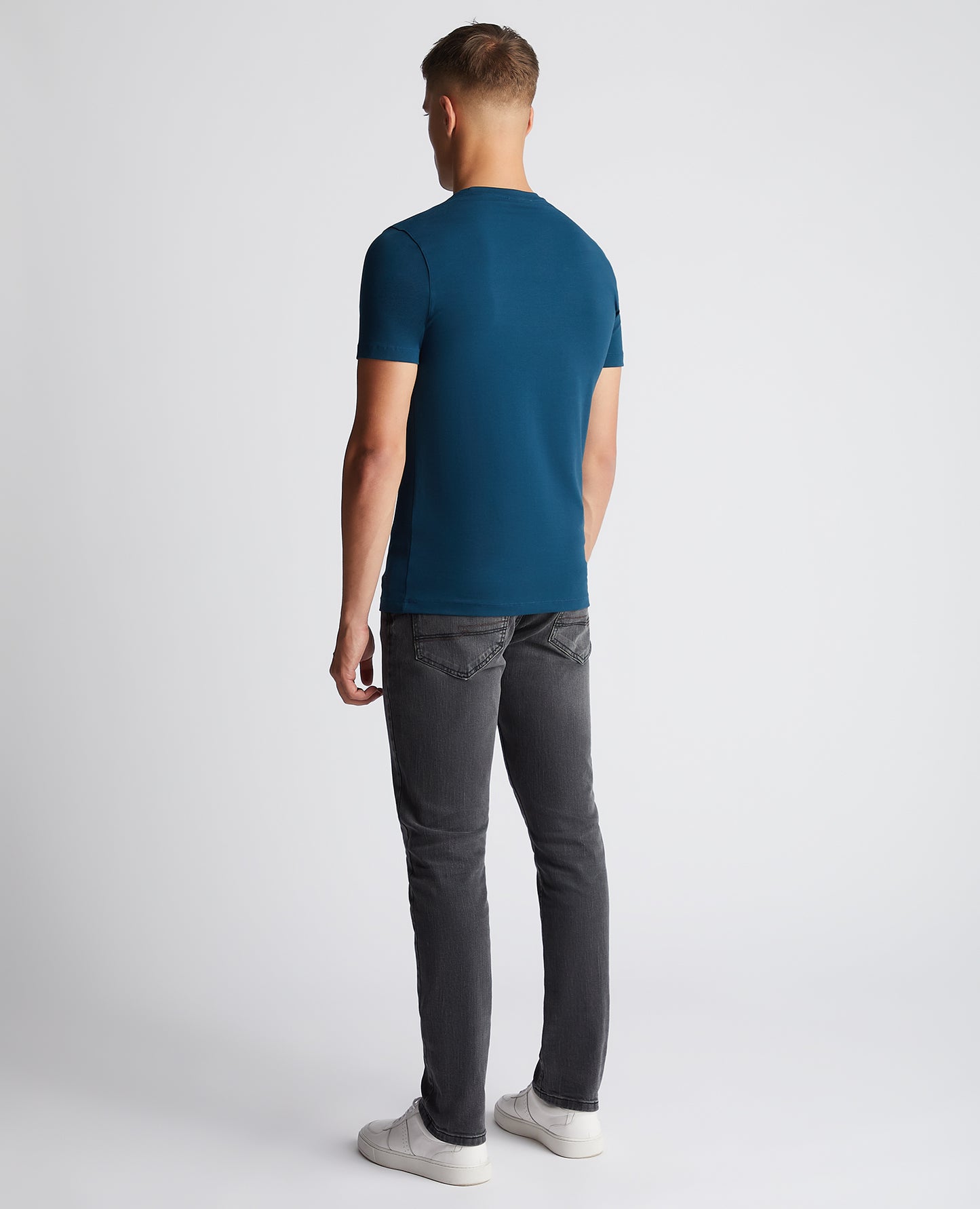 Tapered Fit Cotton-Stretch T-Shirt