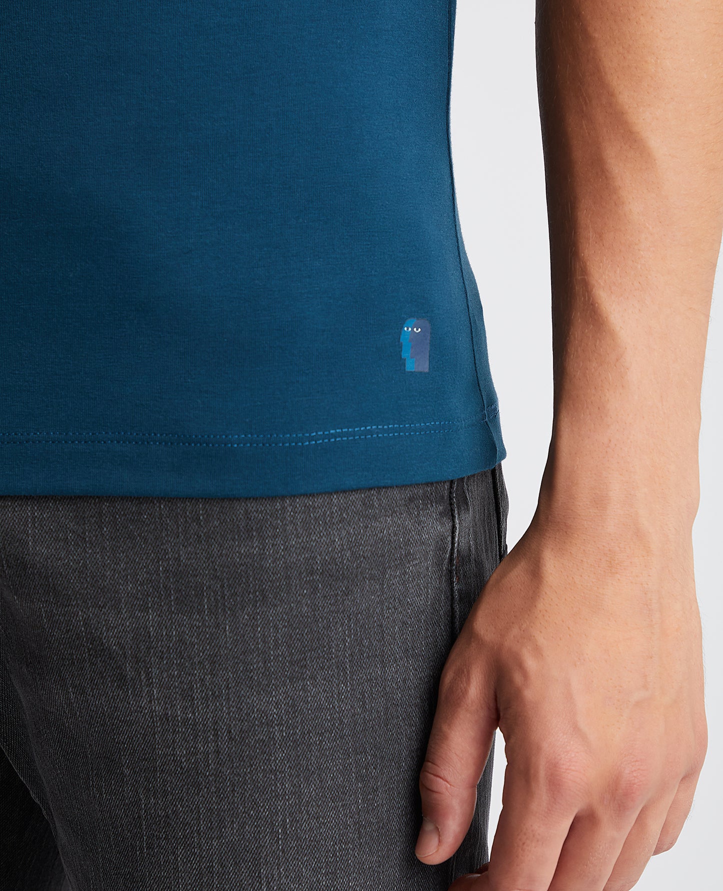 Tapered Fit Cotton-Stretch T-Shirt