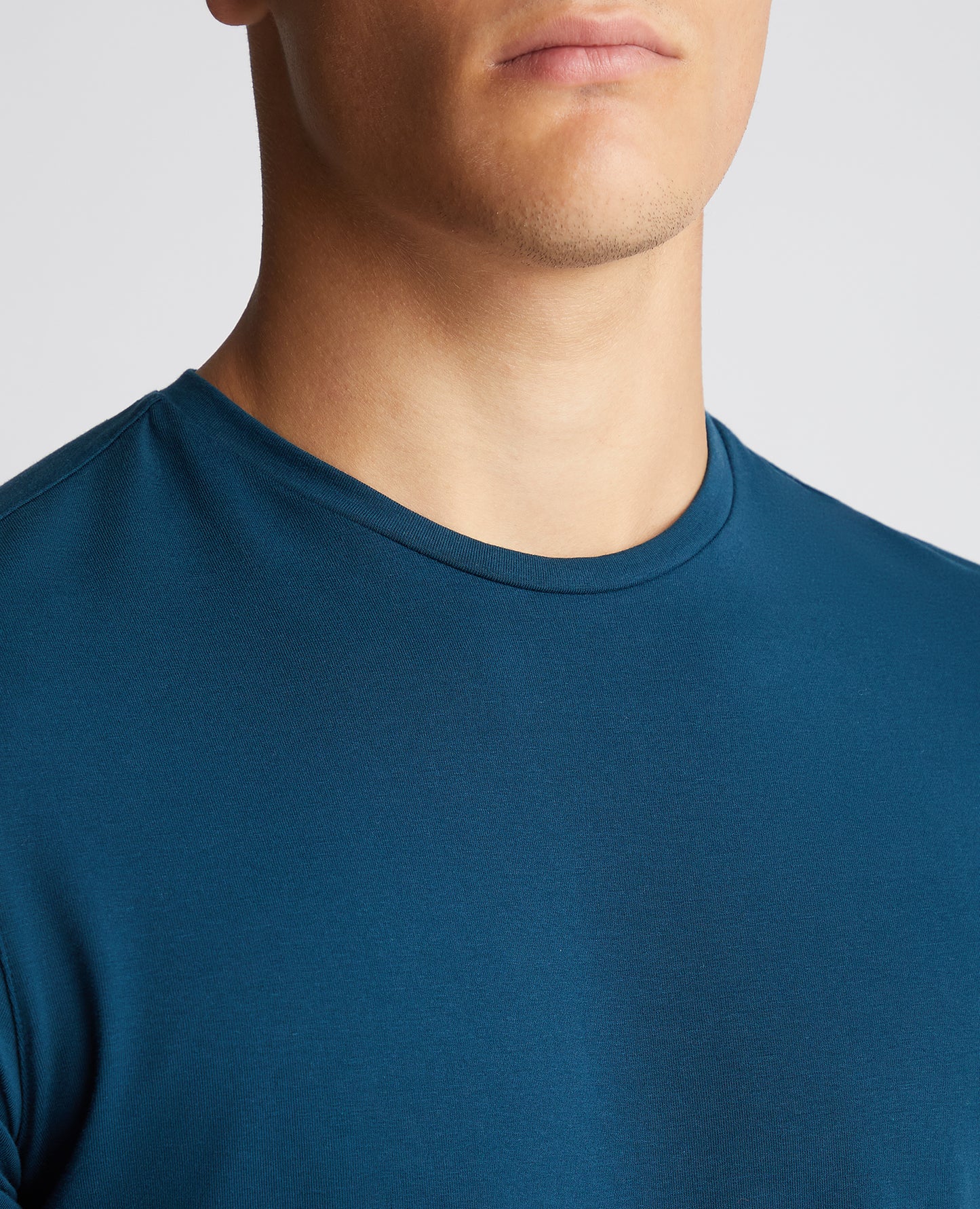 Tapered Fit Cotton-Stretch T-Shirt